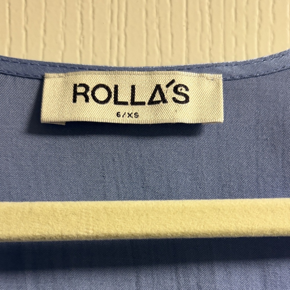 Rollas Rodeo Light Blue Wrap Top - Picture 3 of 5